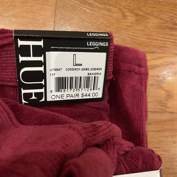 Hue Burgundy Corduroy Leggings - Picture 5 of 7